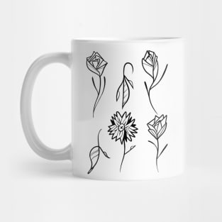 Minimalist Flowers Mug